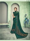 GREEN Latest  Collection Designer Fancy Party Wear Sequins Embroidery Handwork Butta Heavy Silk Saree 11614